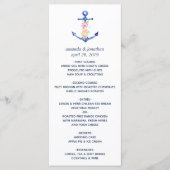 Menu waterverf Floral Nautical Wedding (Voorkant)