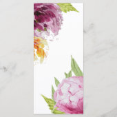 Menu waterverf Floral Wedding (Achterkant)