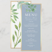 Menu waterverf Greenery Wedding (Voorkant / Achterkant)