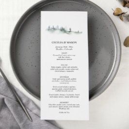 Menu Waterverf Groen bosgebergte