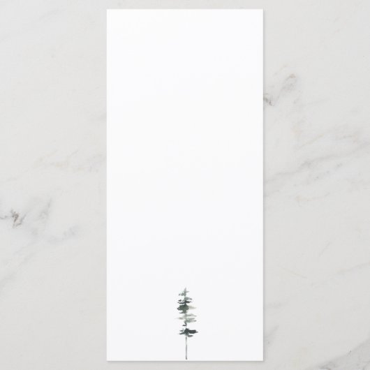 Menu Waterverf Groen bosgebergte (Achterkant)