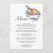Menu waterverf klein Bunny-baby shower (Voorkant)