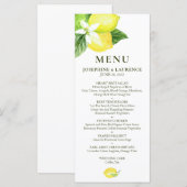 Menu waterverf Lemons Weddenschap (Voorkant / Achterkant)