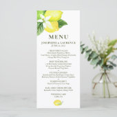 Menu waterverf Lemons Weddenschap (Staand voorkant)