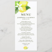 Menu waterverf Lemons Weddenschap (Voorkant)