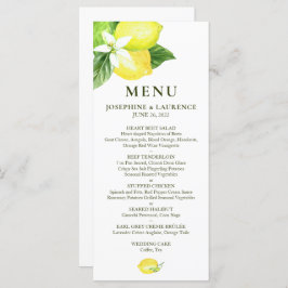 Menu waterverf Lemons Weddenschap