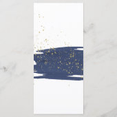 Menu waterverf Navy and Gold Sparkle Wedding (Achterkant)