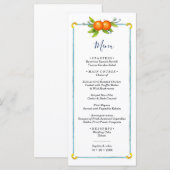 Menu waterverf oranje illustratie (Voorkant / Achterkant)