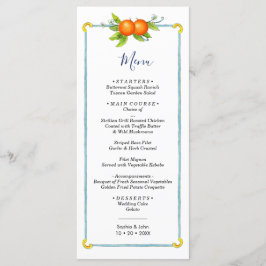 Menu waterverf  oranje illustratie