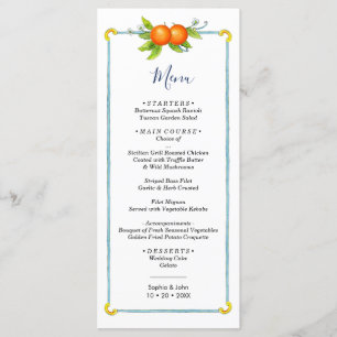 Menu waterverf oranje illustratie