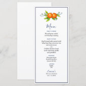 menu waterverf oranje Vrijgezellenfeest (Voorkant / Achterkant)