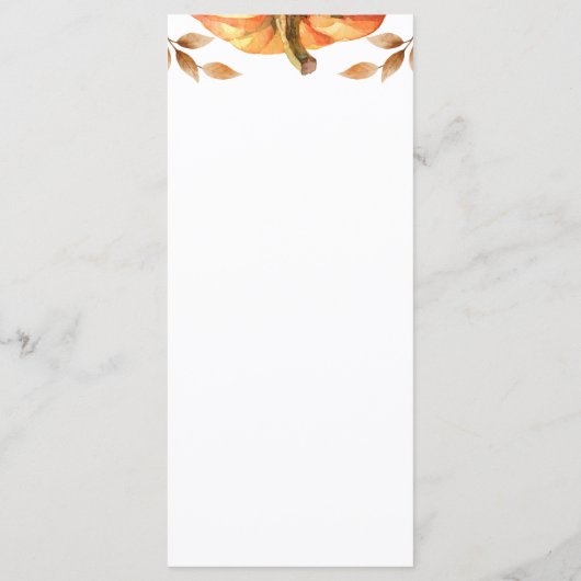 Menu waterverf Pumpkin Weddenschap (Achterkant)