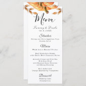 Menu waterverf Pumpkin Weddenschap (Voorkant / Achterkant)