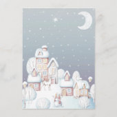 Menu waterverf sneeuwhuis baby shower (Achterkant)