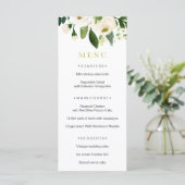 Menu waterverf White Flower Wedding (Staand voorkant)