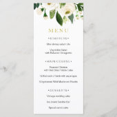 Menu waterverf White Flower Wedding (Voorkant)