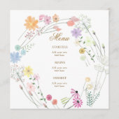 menu waterverf wildbloemen (Voorkant)