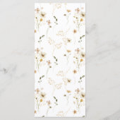 Menu waterverf Wildflower Weddenschappen (Achterkant)