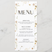 Menu waterverf Wildflower Weddenschappen (Voorkant)