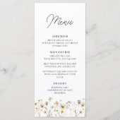 Menu waterverf Wildflower Weddenschappen (Voorkant)