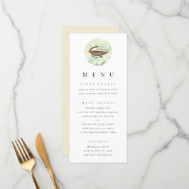 Menu waterverf Wooden Boat Wedding