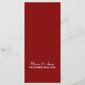 Menu Wax Seal Wedding/Program (Achterkant)