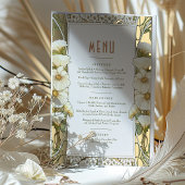 Menu Weddenschap  Art Nouveau door Mucha Folie Uitnodiging