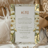 Menu Weddenschap  Art Nouveau door Mucha Folie Uitnodiging