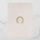 Menu Weddenschap  Art Nouveau door Mucha Invitati Folie Uitnodiging (Achterkant)