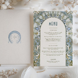 Menu Weddenschap  Art Nouveau door Mucha Kaart
