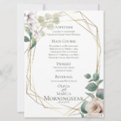 Menu Weddenschap | Ivory Peonies en Blush Magnolia Kaart (Voorkant)