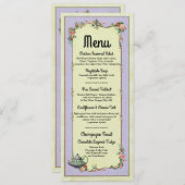 Menu Weddenschap-ontvangst Wonderland Teapot-kaart (Voorkant / Achterkant)