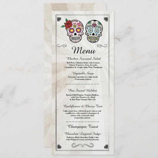 Menu Weddenschappen (Voorkant / Achterkant)