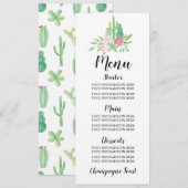 Menu Weddenschappen Cactus Reception Food Cacti (Voorkant / Achterkant)