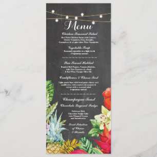 Menu Weddenschappen Receptie Rustic Chalk Aloha Ka Kaart