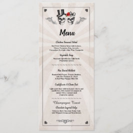 Menu Weddenschappen Receptie Rustige Rozen Kaart