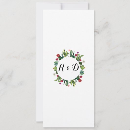 Menu Weddenschappen Reception Cactus Fiesta Mexica Kaart (Achterkant)