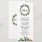 Menu Weddenschappen Reception Cactus Fiesta Mexica Kaart (Voorkant / Achterkant)