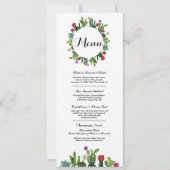 Menu Weddenschappen Reception Cactus Fiesta Mexica Kaart (Voorkant)