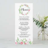 Menu Weddenschappen Reception Cactus Fiesta Mexica Kaart (Staand voorkant)