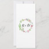 Menu Weddenschappen Reception Cactus Fiesta Mexica Kaart (Achterkant)