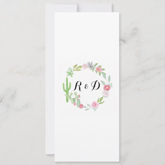 Menu Weddenschappen Reception Cactus Fiesta Mexica Kaart (Achterkant)