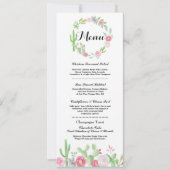 Menu Weddenschappen Reception Cactus Fiesta Mexica Kaart (Voorkant)
