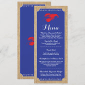 Menu Weddenschappen Reception Crawfish Boil Lobste Kaart (Voorkant / Achterkant)