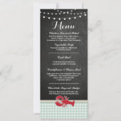 Menu Weddenschappen Reception Crawfish Boil Lobste Kaart (Voorkant)