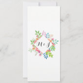 Menu Weddenschappen Reception Elegant Flowers Kaar Kaart (Achterkant)