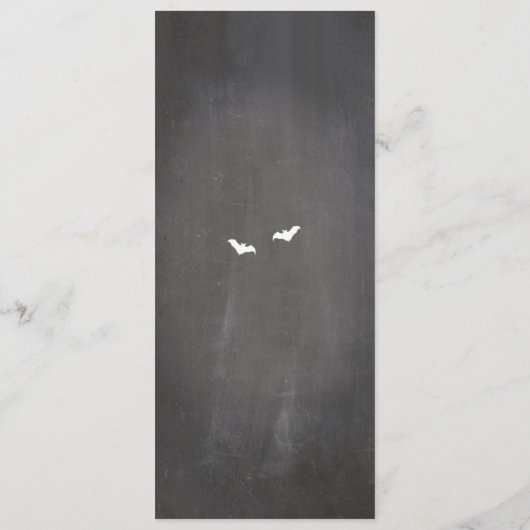 Menu Weddenschappen Reception Gothic Lijst Hallowe (Achterkant)