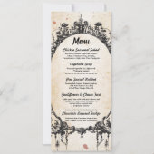 Menu Weddenschappen Reception Gothic Lijst Hallowe Kaart (Voorkant)