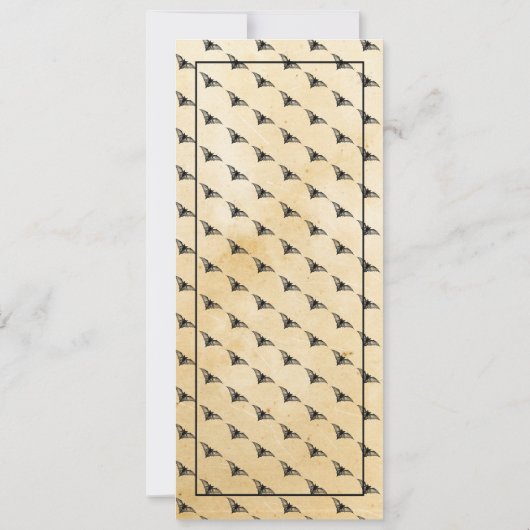 Menu Weddenschappen Reception Gothic Lijst Hallowe Kaart (Achterkant)