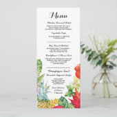 Menu Weddenschappen Reception Rustic Luau Aloha Ka Kaart (Staand voorkant)